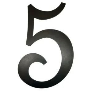 Ozdoba prezent cyfra 5 ze stali 12x19,5cm Autentyczny